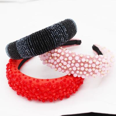 China The diamond + meter baroque star headband new fashion handcrafted pearl Crystal Headband Beautiful Ladies Headband for sale