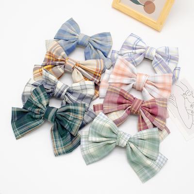 China New Plaid Hair Barrette Hair Clip Ponytail Cute Women Girls Headwear Stylish Hairpins Hair Accessory for sale