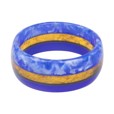 China FASHIONABLE Exquisite Resin Color Matching Ladies Girls Bracelets Fashion Jewelry African Exaggerated Bangles for sale