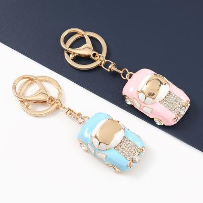 China New Arrival Rhinestone Cartoon Car Key Chain Luxury Women Bling Key Chain For Bags for sale