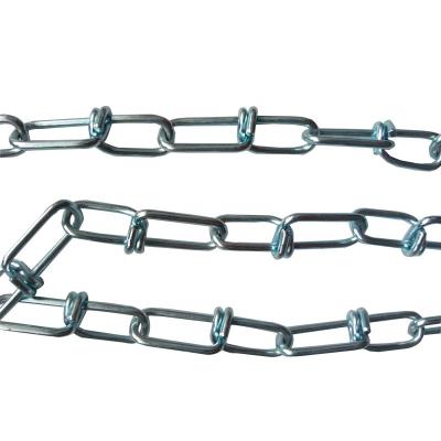 China Galvanized Drag Chain Q195 Q235 Mild Steel 2MM DIN5686 Knotted Chain for sale