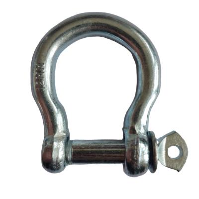 China Heavy Industry Drop Forged Galvanized European Marine Anchor Shackle Bow Shackle for sale