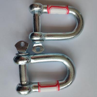 China Heavy Industry Heavy Industry Galvanized Dee Shackle Carbon Steel European Type Large Shackle for sale