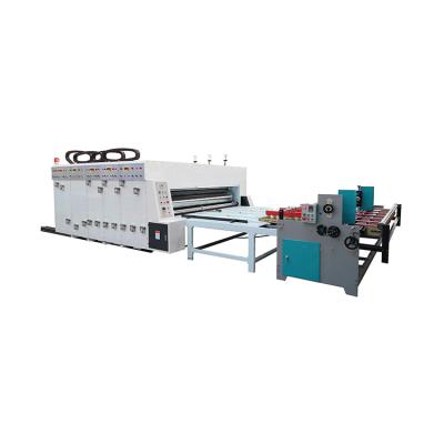 China Automatic Cardboard Feeder Model Line Corrugated Box Making Machine Feeding Three Color Flexo Corrugated Cardboard Box Printing Slotter Die Cutting Machine for sale