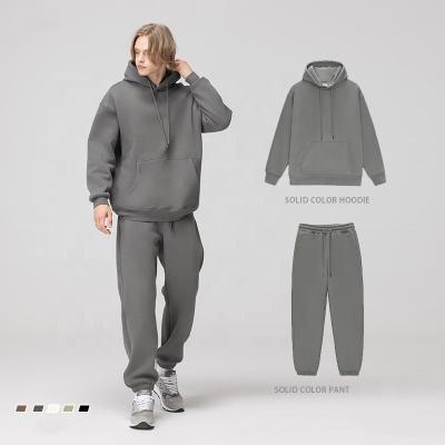 China Other Ziyi Newest Pullover Unisex Hoodie Overall Jogger Casual Pants Set Heavy Fleece Mens Tracksuit for sale