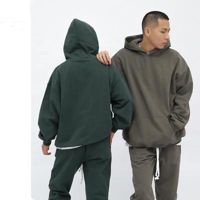 China Ziyi New Arrival 420G Heavyweigh QUICK DRY Mens 100%Cotton Streetwear Hoodie Solid Pullover Hoodie for sale