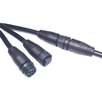 China Waterproof ip68 plug cable outdoor lighting dc cable connector 8pin electrical screw connector for sale