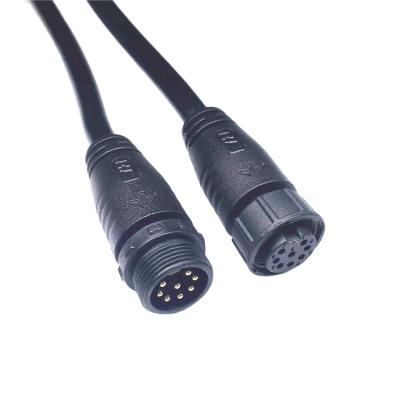 China Waterproof ip68 plug cable outdoor lighting dc cable connector 8pin electrical screw connector for sale