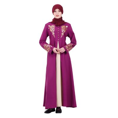 China Traditional Women Abaya Muslim Women's Skirt Printed Long Robe Dress MSL091001 for sale