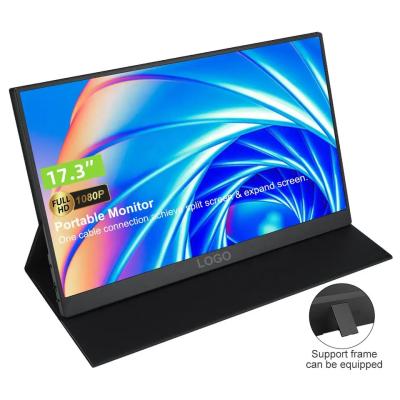 China 17.3-Zoll-USB-C-Portable Monitor mit eingebauter Batterie 10000mAh Touchscreen 4K für Laptop zu verkaufen