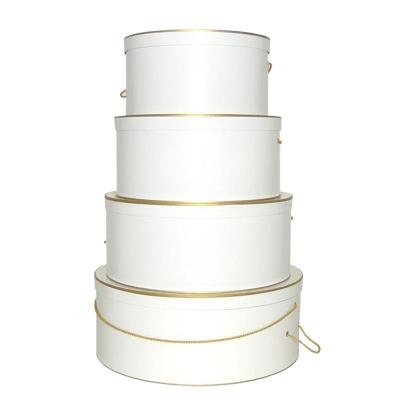 China Handmade Wholesale Cardboard Box For Custom Hats Extra Large White Luxury Round Hat Boxes Large Set for sale