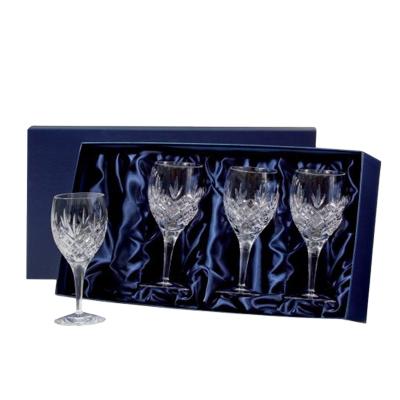 China Wholesale Customized Handmade Whiskey Clear Wine Glass Gift Box Padded Paper Box for sale