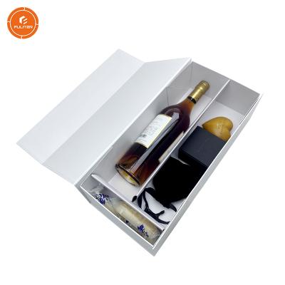 China Handmade Custom Luxury Folding Wine Paper Gift Box Magnetic Packaging Box for Wine and Chocolate for sale