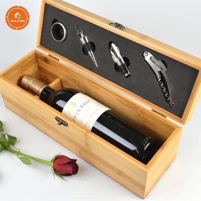 China Detachable Personalized Custom Luxury Wooden Wine Box Packaging For Red Wine Bottle Box for sale