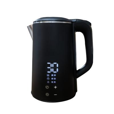 China 360 Degree Rotation Base COLLITY 1.6L Stainless Steel Digital Electric Water Kettle Parts VDE Plug In LED Touch Screen Display VDE Socket for sale