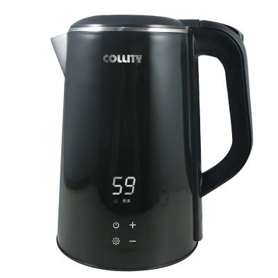 China Smart 360 Rotation Electric Kettle Temperature Control Electric Variable LED Display Degree Base 1.6L Digital Kettles With VDE Plug for sale