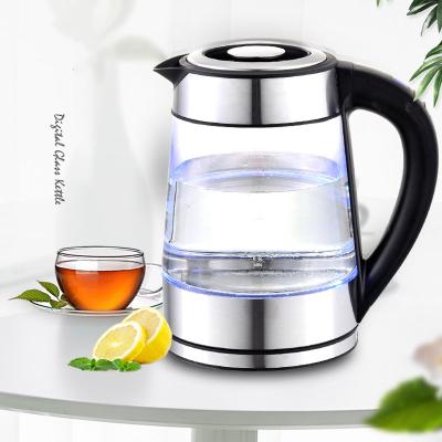 China 360 Temperature Control Rotation Electric Glass Household Kettle Kitchen Base 1.7L Degree Glass Kettle Keep Hot Function Smart Electric Kettle for sale