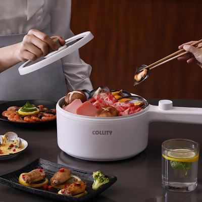 China Hotel COLLITY Hot Popular Non Stick Tempered Glass Clear Lid Cooking Hot Pot Pan for sale