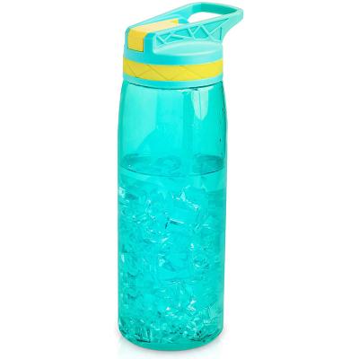 China 750ML Tritan Sustainable Water Bottle With Straw Non-Taxic NO-Smell BPA Free Ideal For Outdoor Sports Fitness Workout Gym Recycling for sale