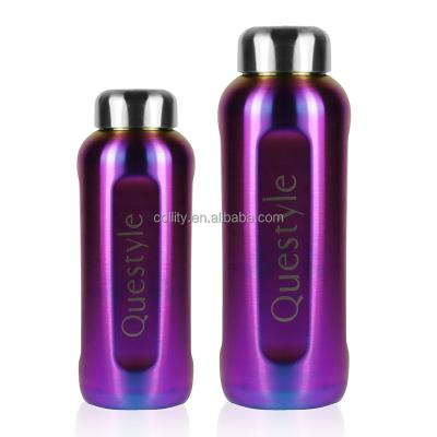 China OEM Square Double-Layer Stainless Steel Vacuum Structure Design Sustainable Thermos Water Bottle With Hand Strap for sale