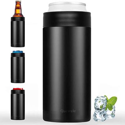 China Promotion 450ml Beer Can Cooler Stainless Steel Dual Wall Shaped Box Cooler Viable Reusable Insulated Steel Cola for sale