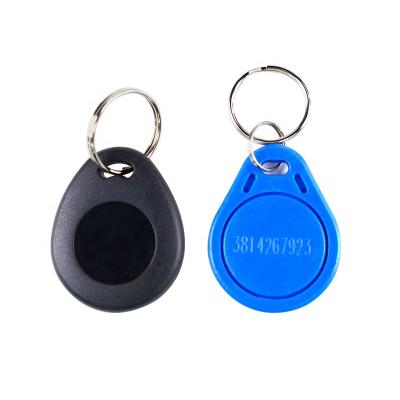 China ABS waterproof/waterproof programmable nfc key indicator rfid chip key chain 13.56mhz IC nfc key chain for sale