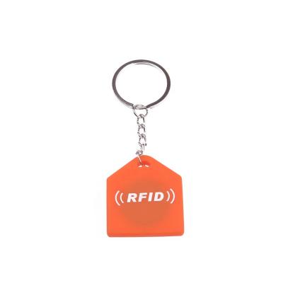 China Access control silicon RFID tag key chain IC chip 13.56mhz nfc silicone rfid key fob waterproof/waterproof keyfob for sale