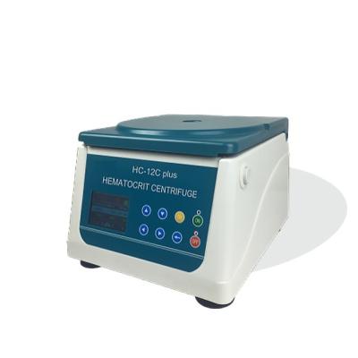 China HLM HC-12C-Plus LCD Digital Display Heamatocrit Centrifuge Laboratory Medical High Speed ​​Centrifuge 13000rpm with Drive 260x300x205mm for sale