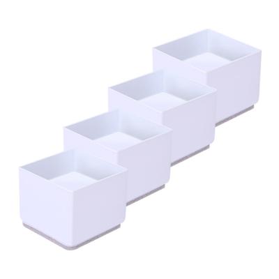 China Anti Scratch Floor Protectors Self Adhesive Bed And Furniture Risers Durable Solid Steel And Felt Pad for sale