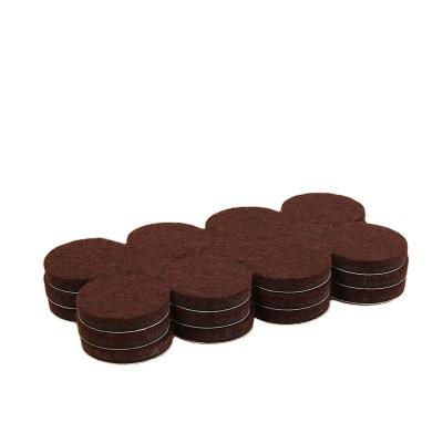 China Wholesale Cheap Modern High Quality Round Dark Brown Self Stick Bumper Pad Adhesive Felt Pads Set For Furniture for sale