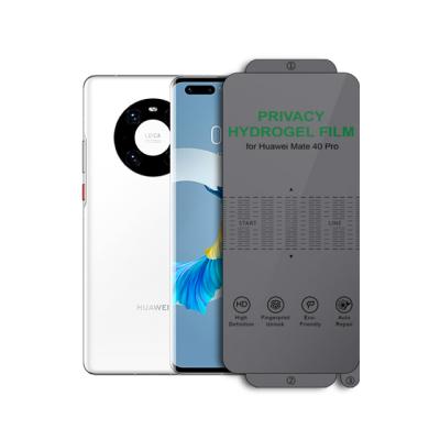 China For Huawei Mate 40 Pro High Sensitivity TPU Hydrogel Protective Film Privacy Soft Hydrogel Screen Protector For Huawei Mate 40 pro for sale