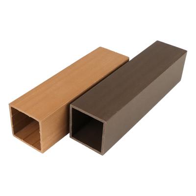 China Eco-friendly simple install wpc interior decorative timber tube partition square tube for internal wall/ceiling/partition for sale