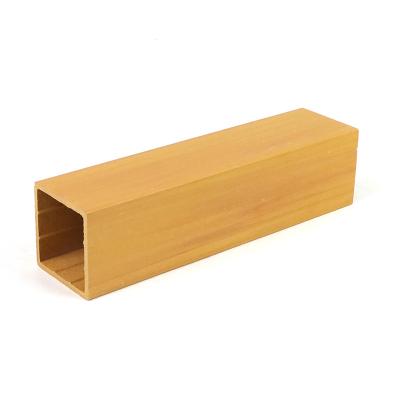 China Square screening design composed of eco-friendly wooden tube timber pvc wpc tube interior decoration building materials for sale