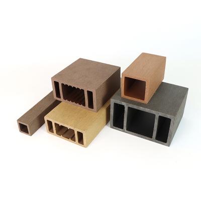 China Hot Selling Eco-friendly Wooden Compound Square Tube Wpc Stamp Tube Outside Tube 100*50mm for sale