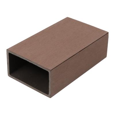 China Eco-friendly wpc pvc co-extruded high quality outer square tube timber tube for wall/ceiling/pergola/fence/balustrade/backyard/partition for sale