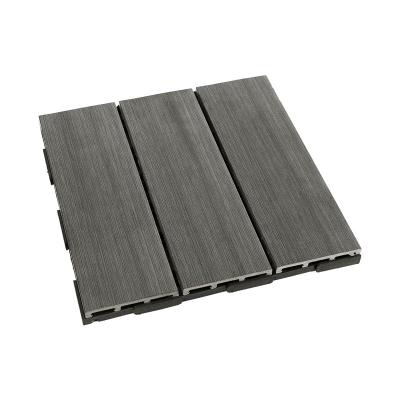 China Eco-friendly wood plastic composite diy decking Co-extruded 3D wood grain exterior flooring for sale