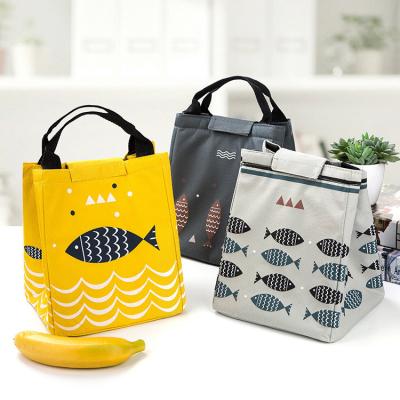 China Cheap Insulated Cartoon Printing Foil Film Thermal Food Picnic Lunch Bag Customized Insulated Handbag Cooler Bag For Kids for sale