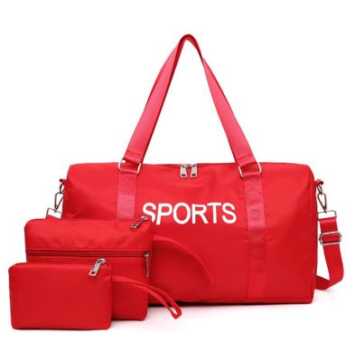 China Reused Logo Fashion Duffel Bag 3pcs Large Capacity Training Travel Waterproof Duffel Bag 3pcs One Set Gym Custom Bag Outdoor Sports Fitness for sale