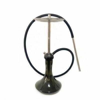 China Hot Selling Eco-friendly Russia Stainless Steel Narguile Set Soft Smoke Shisha Hookah With Base Glass Chicha Hose for sale