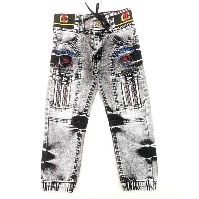 China Breathable Warm Mockup Kids Clothing Splicing Jeans Washed Pants Kids Boys Jeans for sale