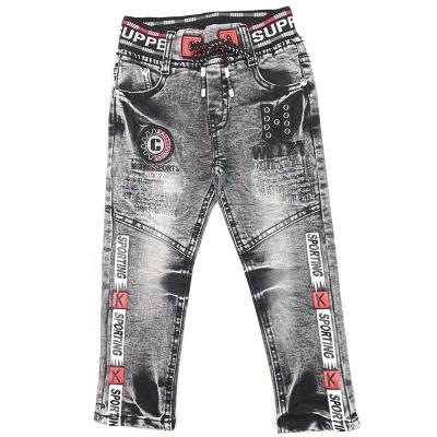 China Breathable Warm Mockup Kids Clothing Splicing Jeans Washed Pants Kids Boys Jeans for sale