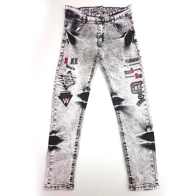 China New Pattern Kids Clothing Breathable Splicing Jeans Washed Pants Kids Boys Jeans for sale