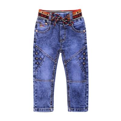 China New Pattern Kids Clothing Breathable Splicing Jeans Washed Pants Kids Boys Jeans for sale