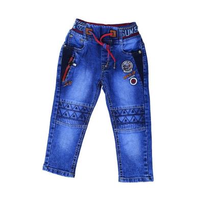 China 2019 Fashion Light Blue Elastic Waist Jeans Breathable For Kid for sale