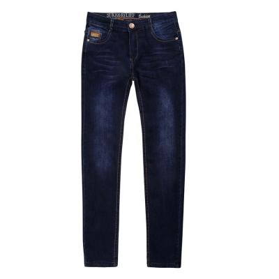 China Breathable Hot Sale Dark Blue Denim Pants Chemical Wash Kids Boys Jeans for sale