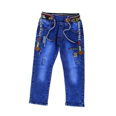 China Factory Supply Fashion Kids Breathable Blue Jeans for sale