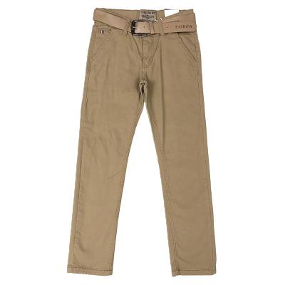 China High Quality Custom Khaki Kids Boy Anti-Wrinkle Stretch Pants Casual Trousers for sale