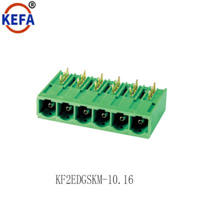 China PCB board for wiring VDE KF2EDGSRB-10.16 KF2EDGSRB-10.16 spade socket DC terminal block connector 600V 57A male UL 10.16mm plug-in for sale