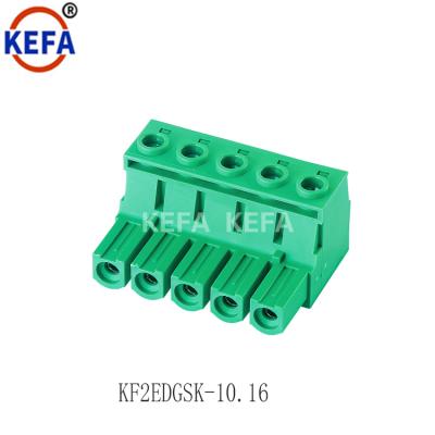 China Female Connector 600V 57A Terminal Block DC Plug Spade Electrical VDE KF2EDGSKM-7.62 KF2EDGSKM-7.62 for sale