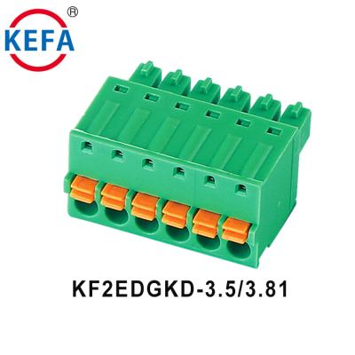 China press plug terminal block 3.5mm 3.81mm pitch KF2EDGKD-3.5/3.81 KF2EDGKD-3.5/3.81 for sale